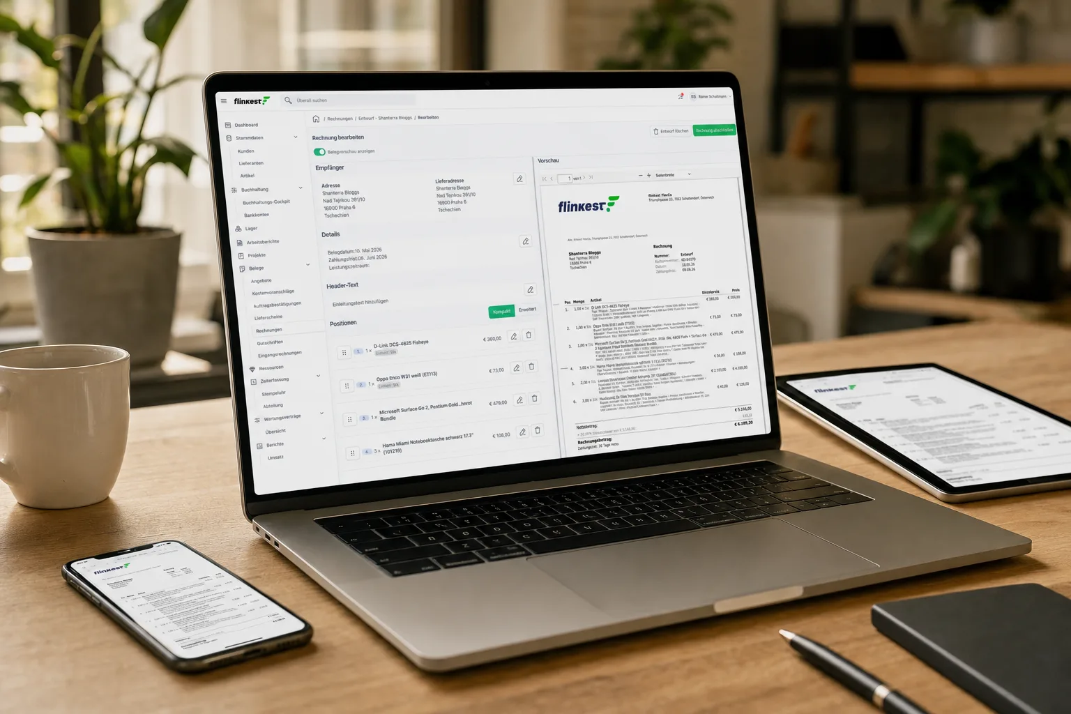 flinkest auf Laptop, Tablet und Smartphone: ein Preis für alle Module und Geräte